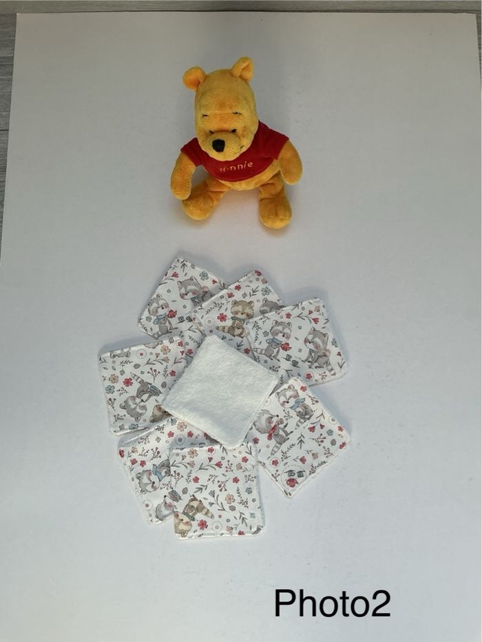 Lingettes lavables X8. Coton/éponge. Castor