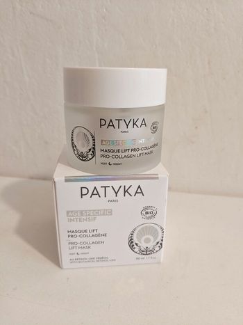 Masque liftant nuit Patyka pro collagène Age specific intensif 