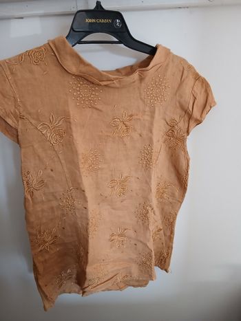 Top haut brodé made in Italy taille