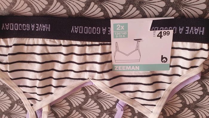 2 brassières fille en coton taille 8-10 ans - photo numéro 2