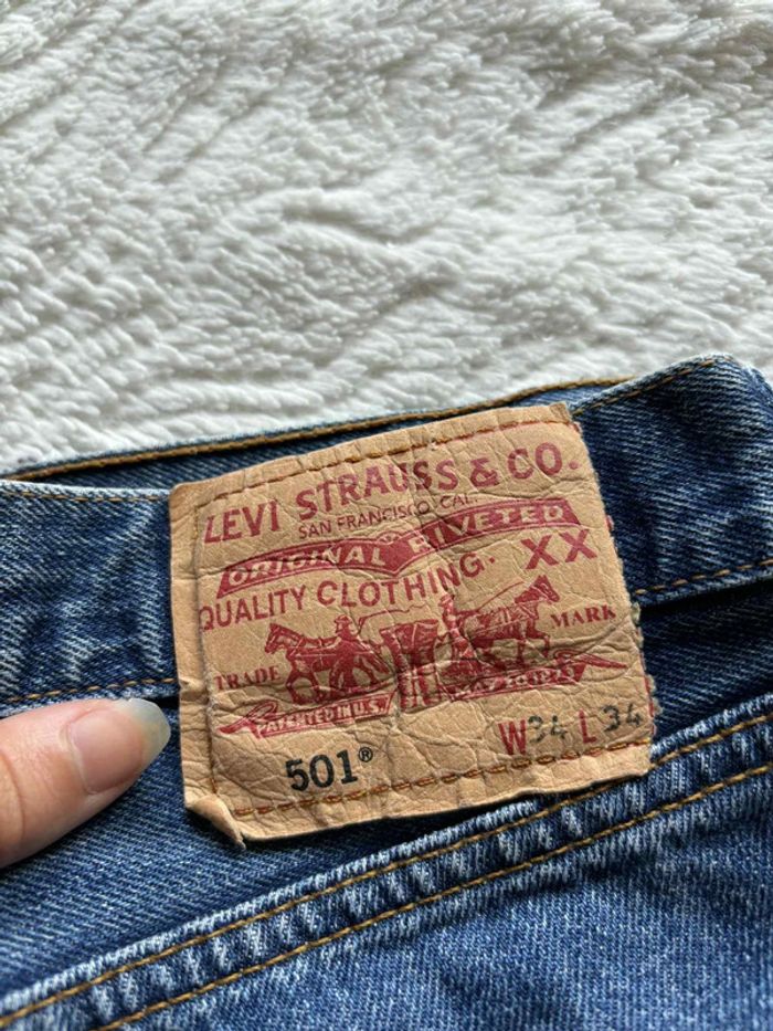Jean Levi’s 501 Homme Bleu coupe droite relaxed ample taille W31 40/42 M/L état impeccable - photo numéro 2
