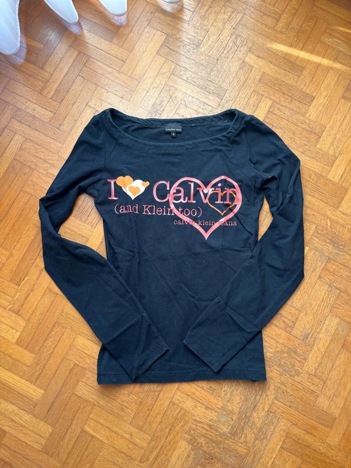 Tee shirt manches longues Calvin Klein taille S