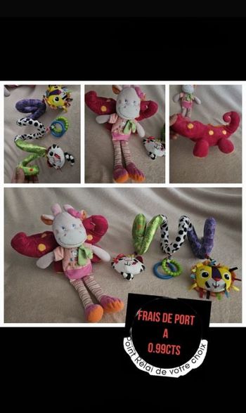 Lot de jouets doudou peluche spirales d'activités bébé/ enfant