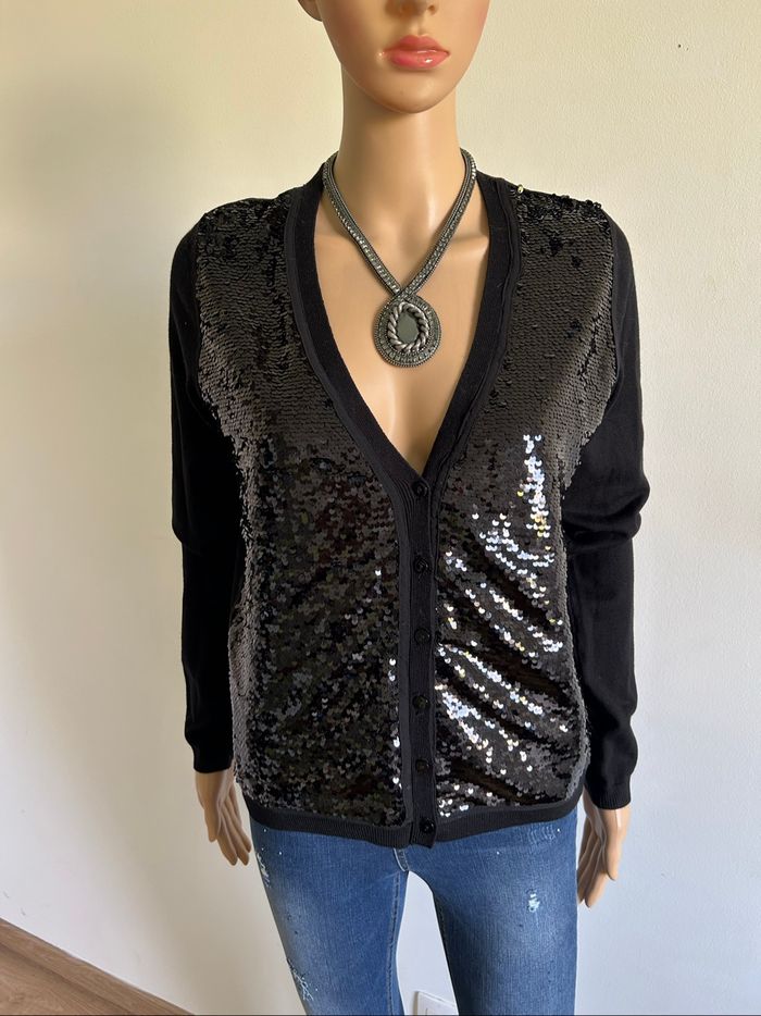 Cardigan noir avec sequins Bel&Bo taille S jamais porté