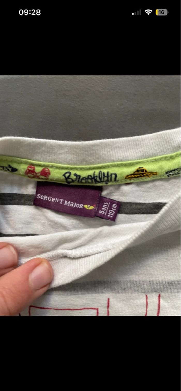 T-shirt manches longues garçon Sergent Major 5ans - photo numéro 2