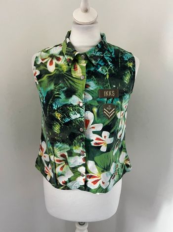 Chemise motif tropical sans manche Ikks S