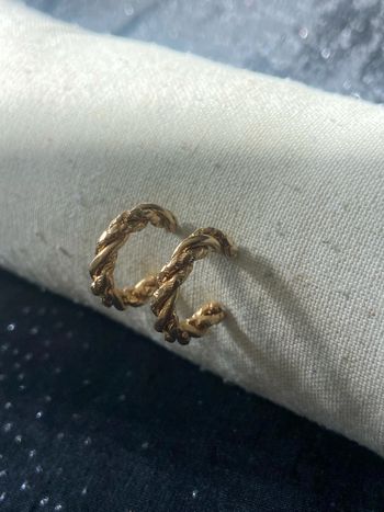 Boucles d'oreilles 20mm dorées inoxydables