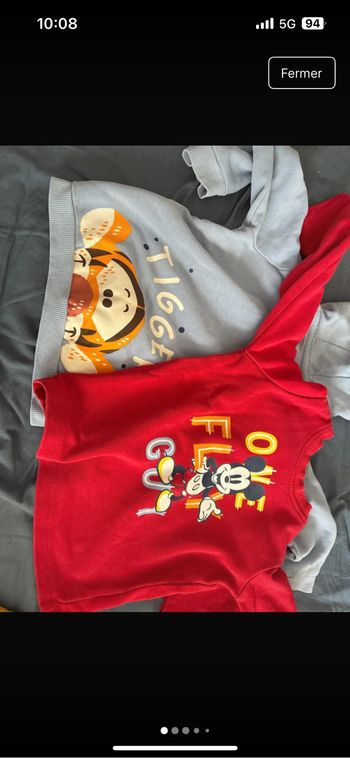 Pull et veste Disney 12/24 mois