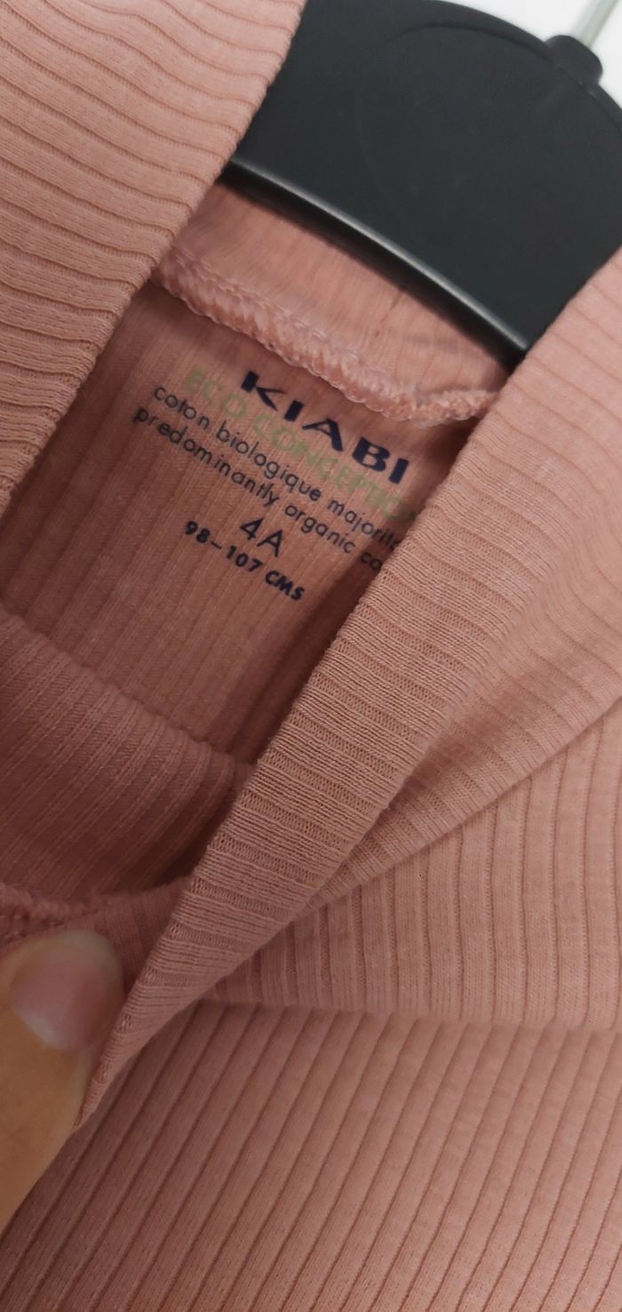 Sous pull côtelé rose Kiabi - photo numéro 2