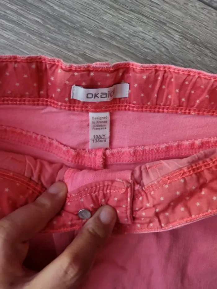 Jupe en jeans rose 10 ans - photo numéro 4