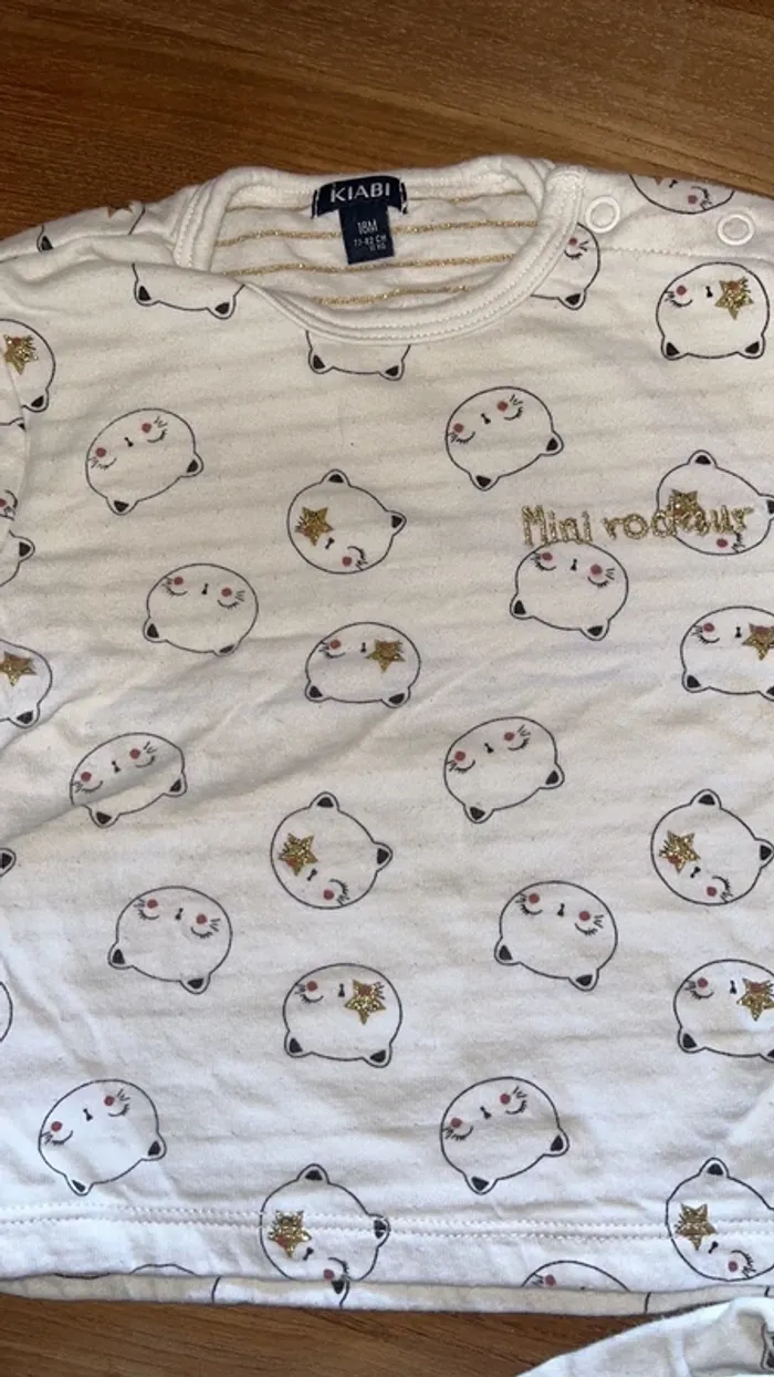 Pyjama avec pied 2 pièces kiabi 18 mois - photo numéro 2