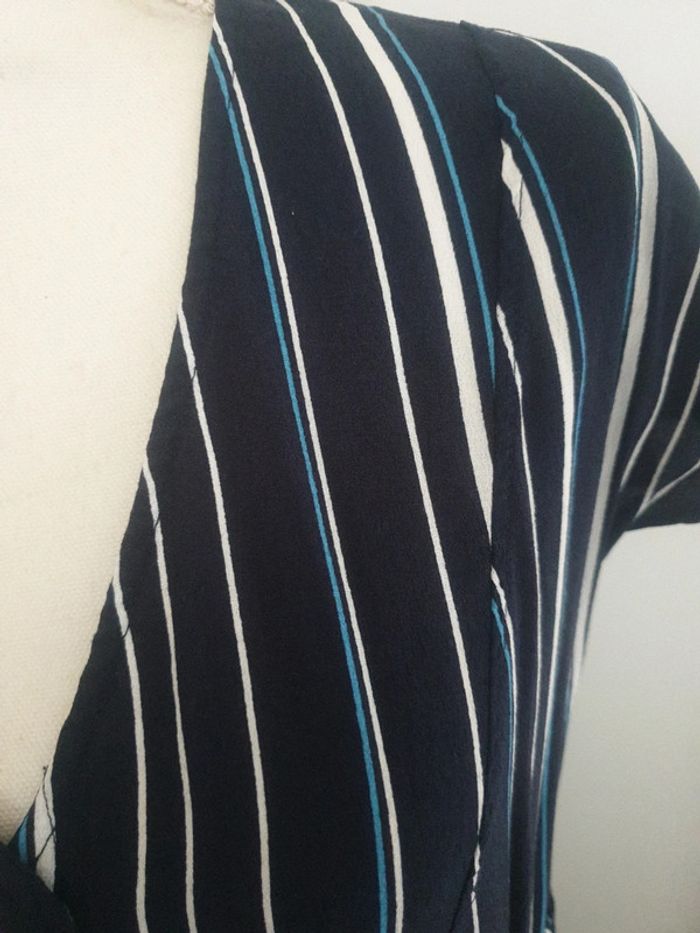 Neuve robe longue été rayé bleu Marque Promod taille 40 - photo numéro 2