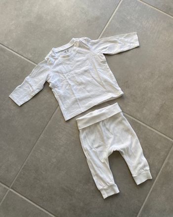 Ensemble Tee shirt manches longues et bas de pantalon Coton organic 3 mois