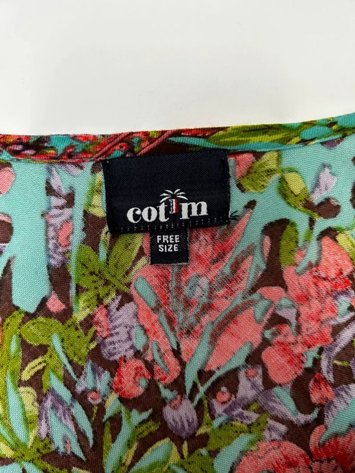 Robe à fleurs à pan - photo numéro 3