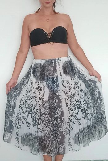 Jupe longue vaporeuse transparence taille 40