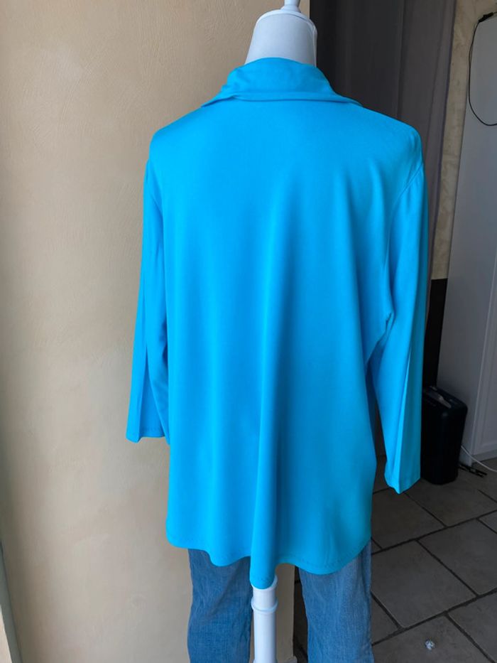 Veste turquoise vintage An’ge TU - photo numéro 3