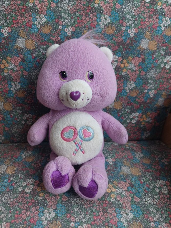 #3 Peluche bisounours jemini sucette violet