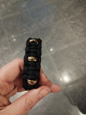 Bracelet de survie paracorde homme noir