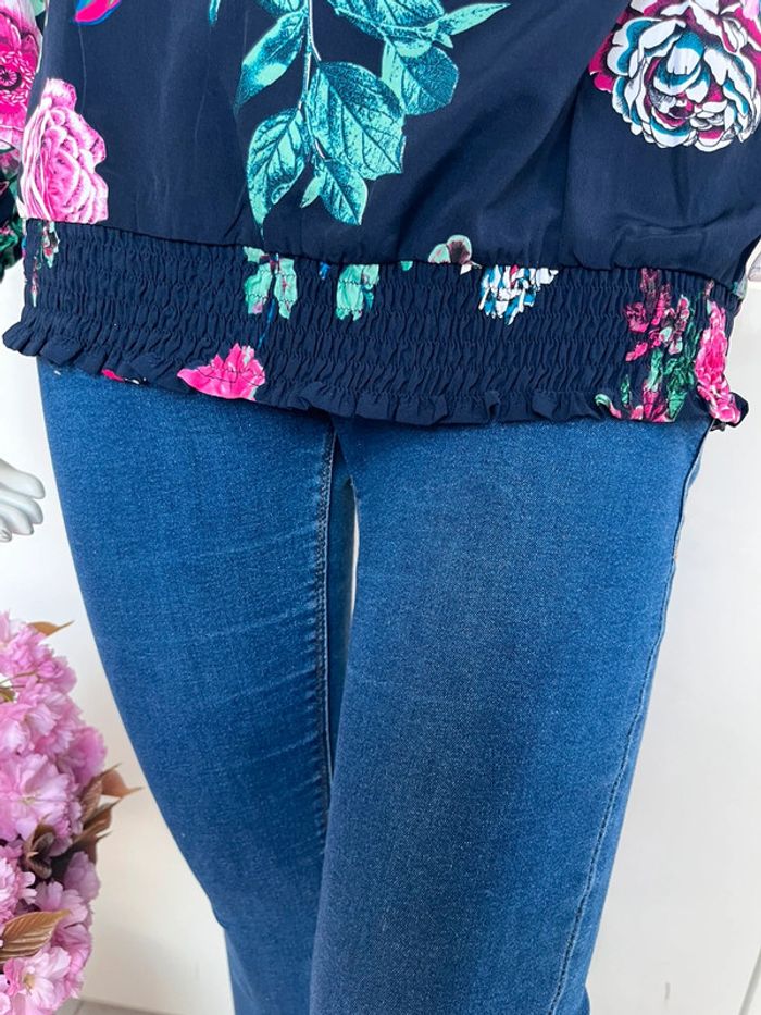 blouse  manches longues fleurie - photo numéro 3