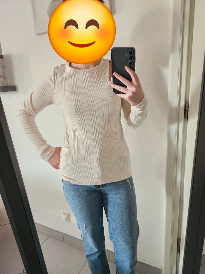 Pull neuf Camaïeu rose taille S - photo numéro 2