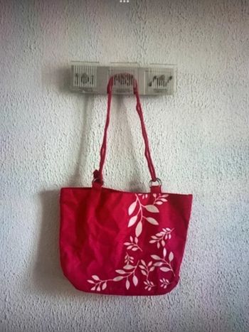 Grand sac rose à fleurs