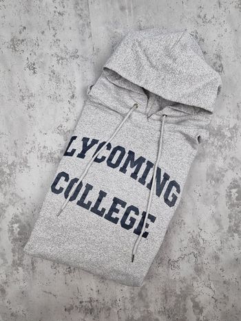 Pull à capuche universitaire Lycoming College – Gris – Taille XXXL Hommes (mesures en photos)