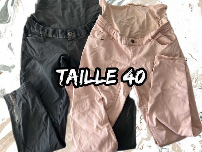Pantalons jeans grossesse maternité 40