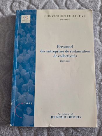 Livre - Personnel des entreprises de restauration de collectivités - Convention collective