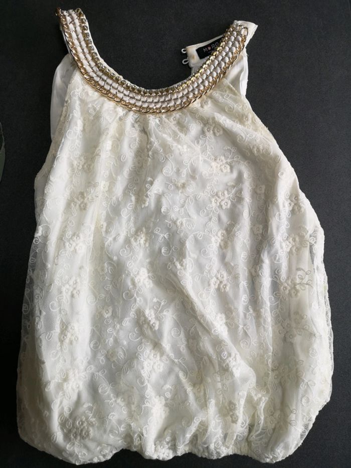 Haut dentelle à col bijoux - photo numéro 2