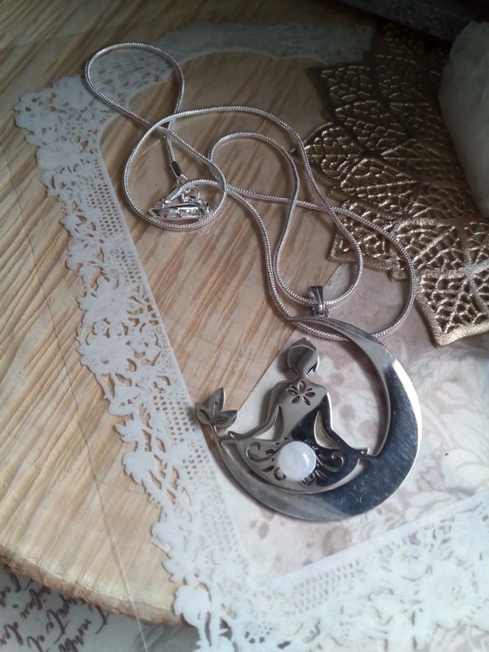 Collier méditation pierre de lune - photo numéro 2