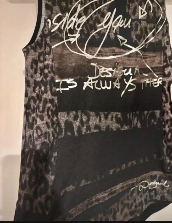 🌟 Débardeur noir léopard Desigual – taille XS – Neuf - photo numéro 4