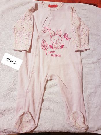 Pyjama velour tissaia 18 mois