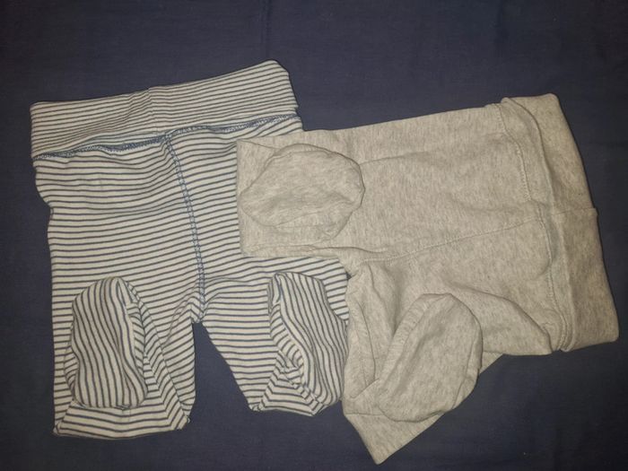 Lot de 2 pantalons 3 mois avec pieds - photo numéro 4