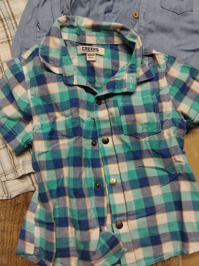 Lot de 3 chemises bon état garçon taille 3 ans - photo numéro 2