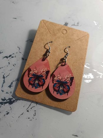 boucle d'oreille papillon