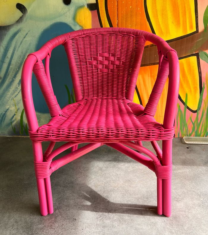 Fauteuil enfant en osier - photo numéro 2