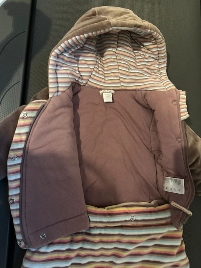 Pilot 3 en 1 marron imprimée à fleurs bébé fille 9 mois Orchestra - photo numéro 6