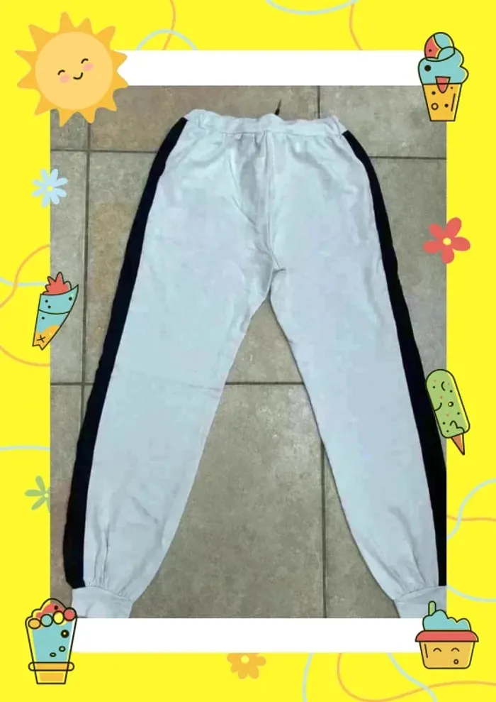 Pantalon de survêtement jogging S 36 Shein noir blanc - photo numéro 2