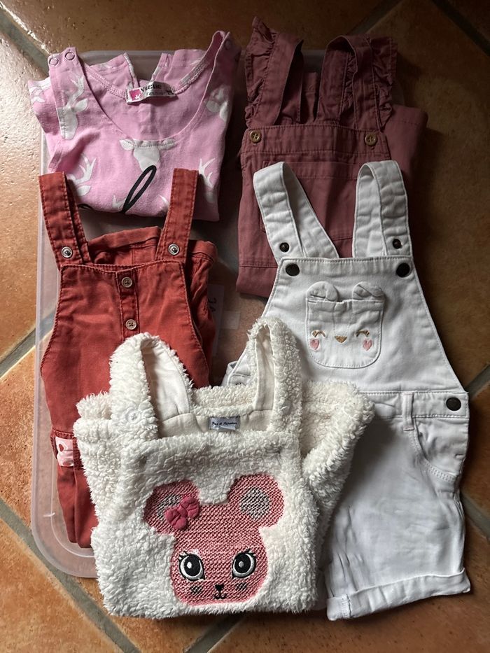 Lot de 5 salopettes bébé 24 mois - photo numéro 7