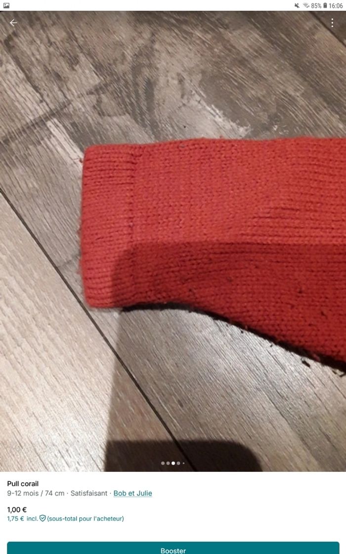Pull corail - photo numéro 3