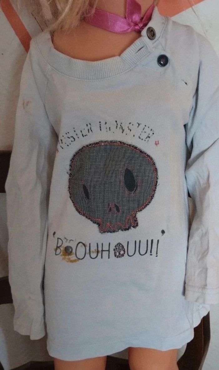 Tee shirt motif tête de mort - photo numéro 3