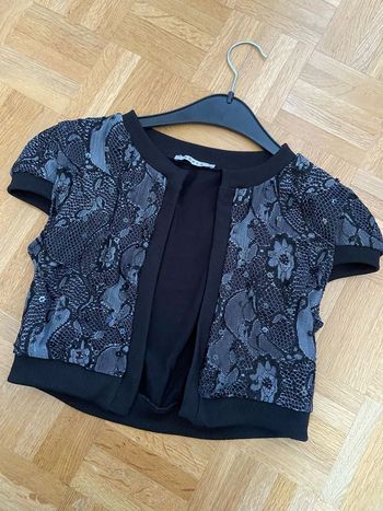 Boléro brodé noir Sépia taille S