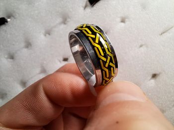 Bague acier inoxydable motifs