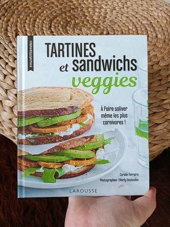 Livres tartines et sandwich veggies