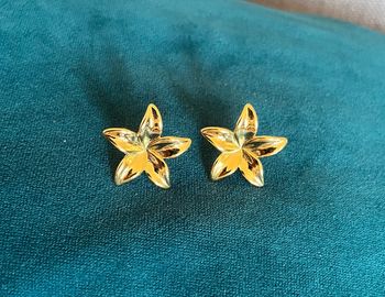 Boucles d’oreilles fleurs de frangipanier neuves