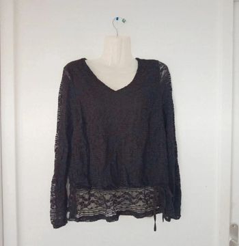 Blouse manches longues en dentelle femme c