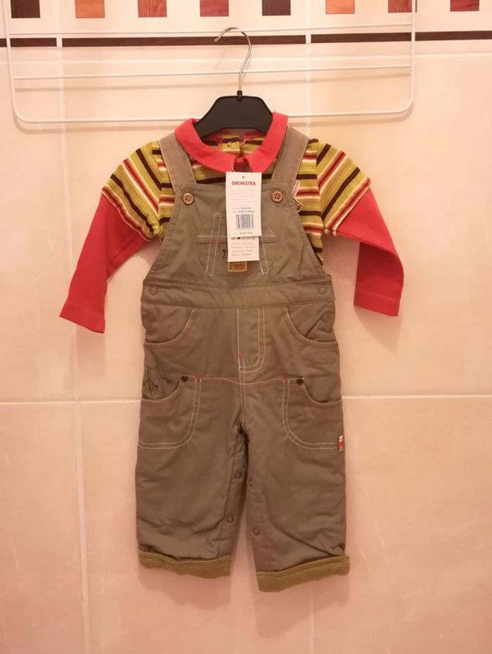 Ensemble salopette Neuf Étiqueté T12 mois - V92B