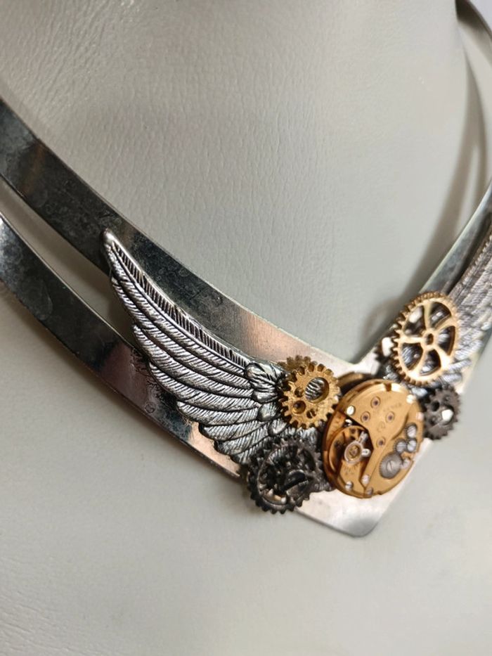 Collier création | engrenage et mvt Luch - photo numéro 9