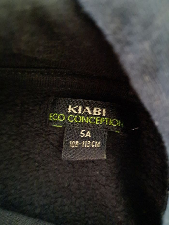 Sweat à  capuche ml taille 5 ans kiabi garçon - photo numéro 2