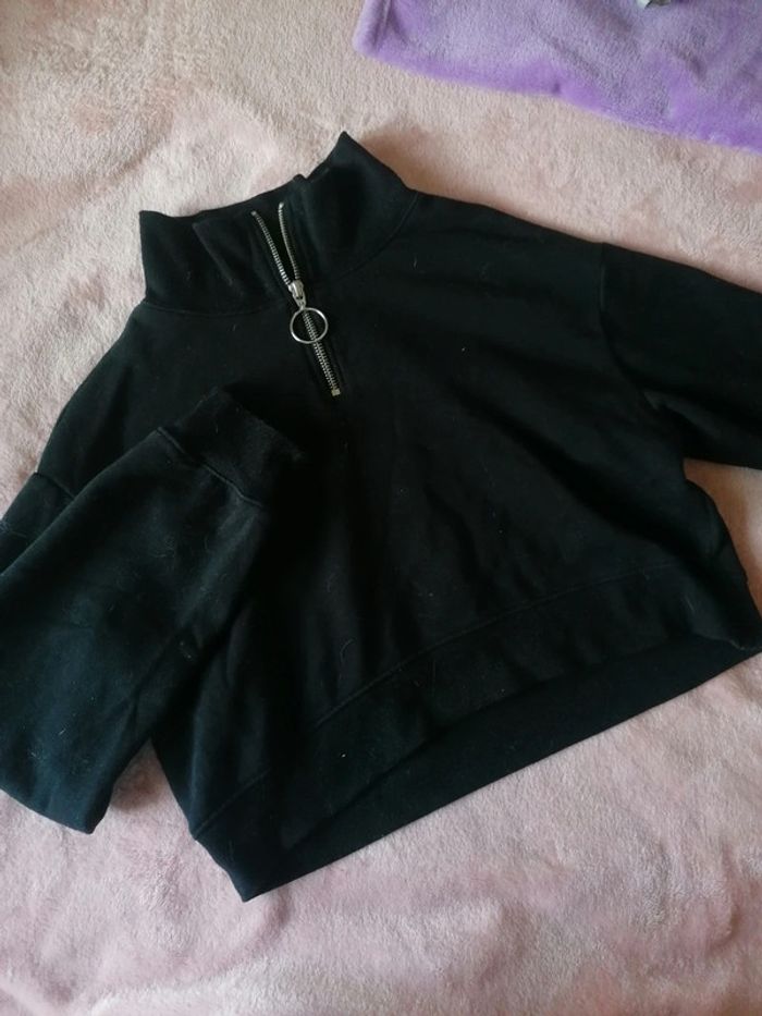 Pull à fermute éclair noir H&M